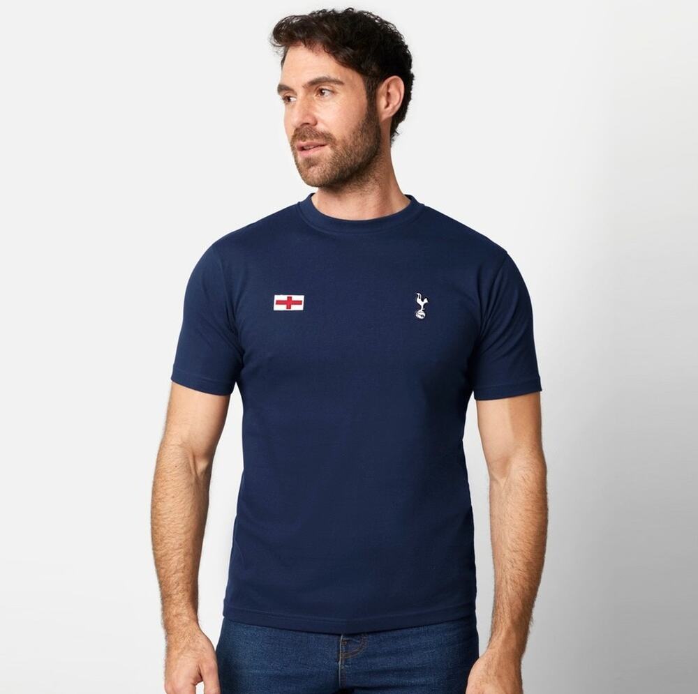 Tottenham Hotspur T-Shirt Men's L Soccer Short Sleeve Dark Blue Football Club